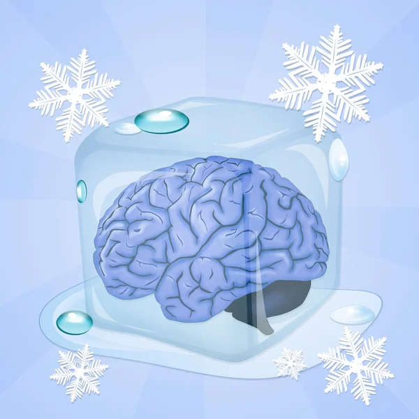 뇌가 얼어붙다 — 스톡 사진
