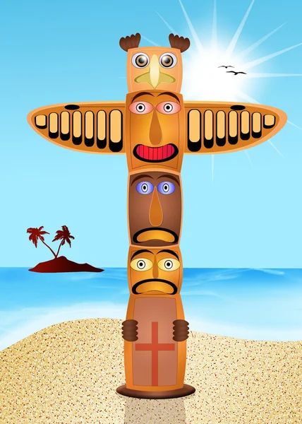 Totem indiano — Foto Stock