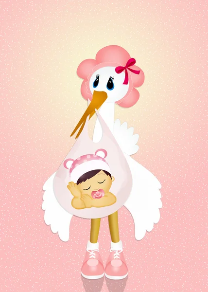 Baby stork — Stock Photo, Image