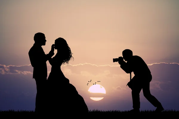 Fotógrafo de casamento — Fotografia de Stock