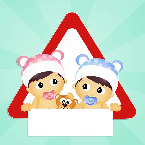 Babies on board sign — Zdjęcie stockowe