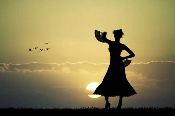 Dançarina espanhola de flamenco — Fotografia de Stock