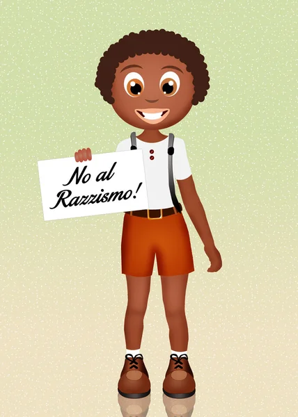 NO AL RACISMO — Foto de Stock