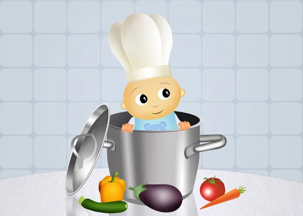 Baby chef — Stock Photo, Image