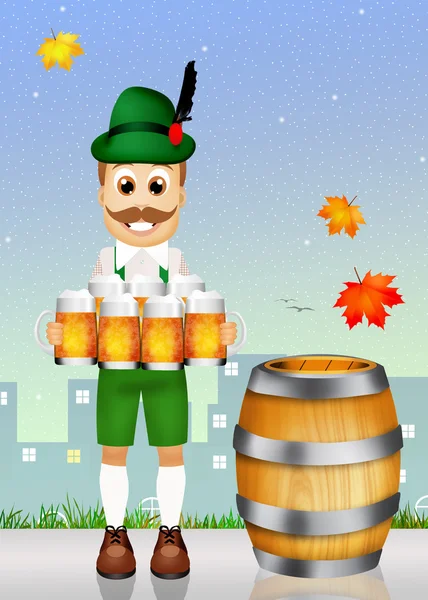 Oktoberfest man — Stockfoto