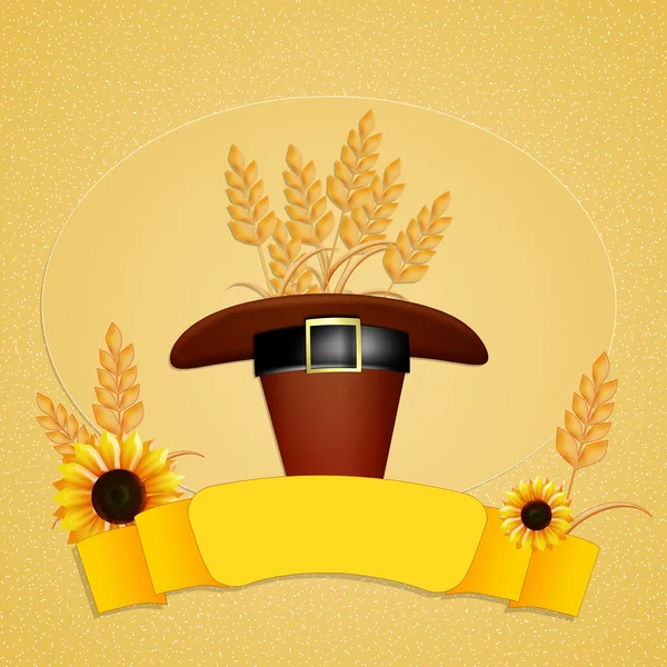 Corn in the hat — Stock Photo, Image