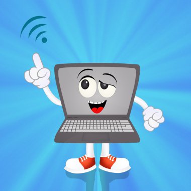 komik dizüstü bilgisayar çizimi