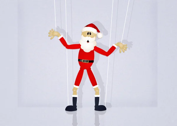 Christmas Santa Claus puppet — Stock Photo, Image