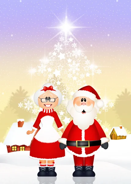 Santa Claus tillsammans — Stockfoto