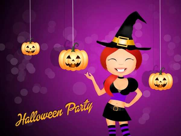 Witch for Halloween party — Stock Photo, Image