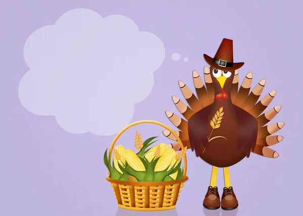 Funny turkey for Thanksgiving day — Stock Photo, Image