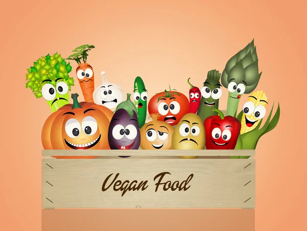 illustration of vegan food