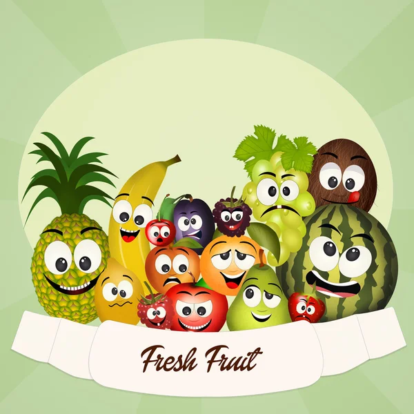 Fruta fresca divertida — Foto de Stock