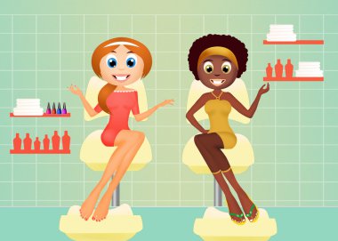 Kadınlar yapar pedikür Spa