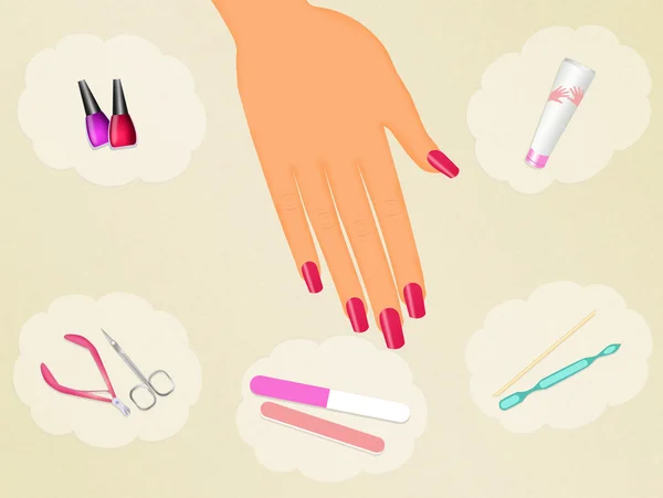 Illustrazione di manicure — Foto Stock