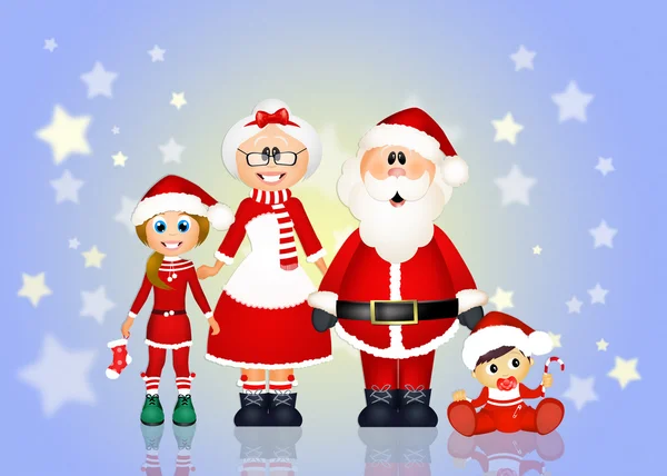 Family of Santa Claus — Stock Photo, Image