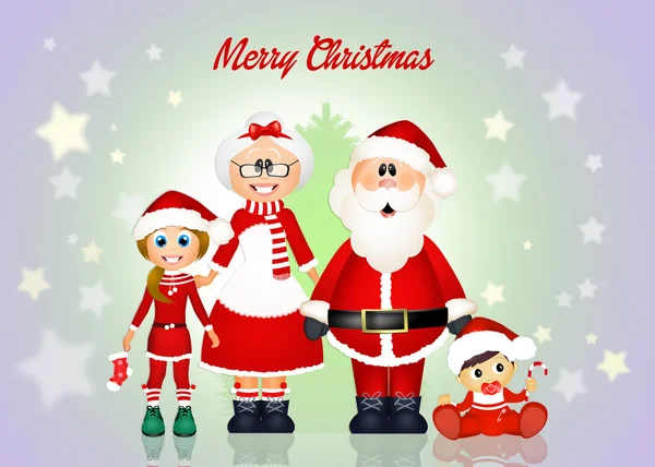 Santa Clasu family — Stock Photo, Image