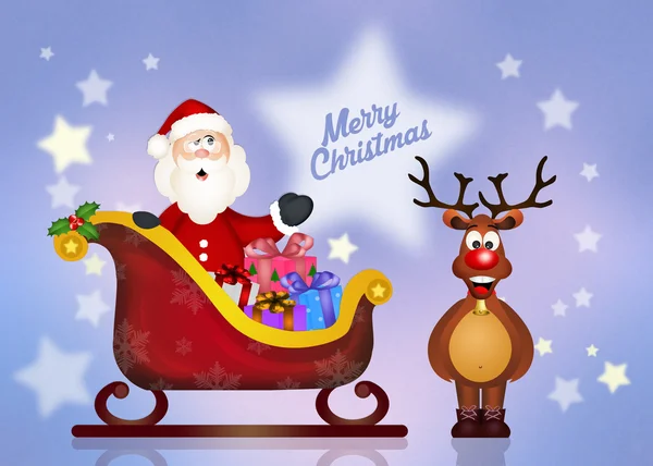 Santa Claus sleigh — Stock Photo, Image