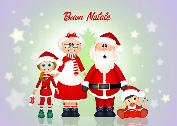 Famiglia di Babbo Natale — Foto Stock