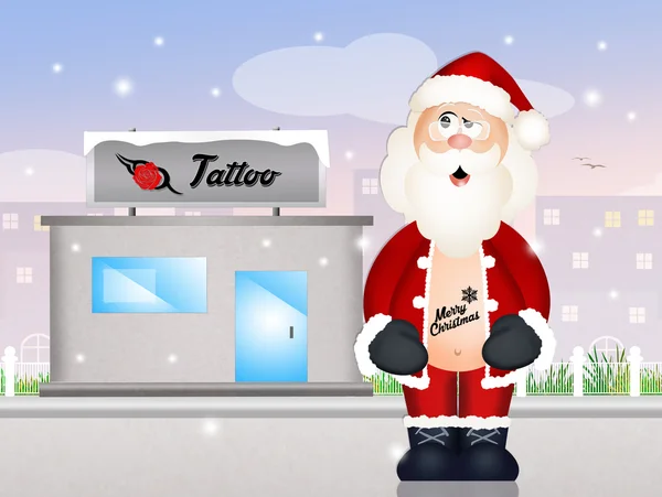 Santa Claus, tetovált — Stock Fotó