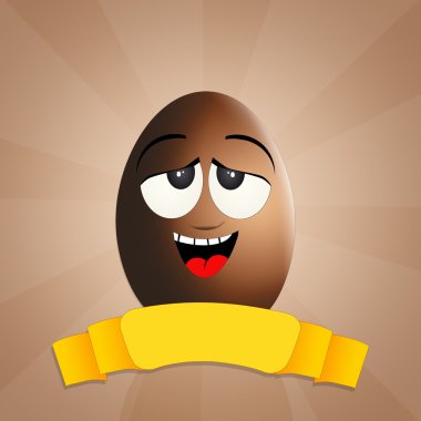 Komik yüzü olan Paskalya yumurtaları