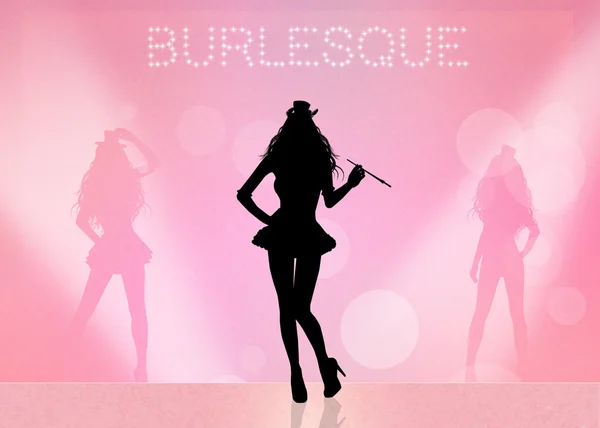 Illustration of Burlesque show — Stock Photo, Image