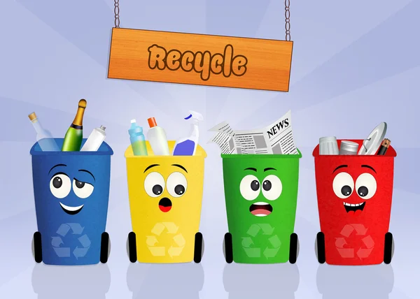 Bins for recycle — Stock Photo, Image