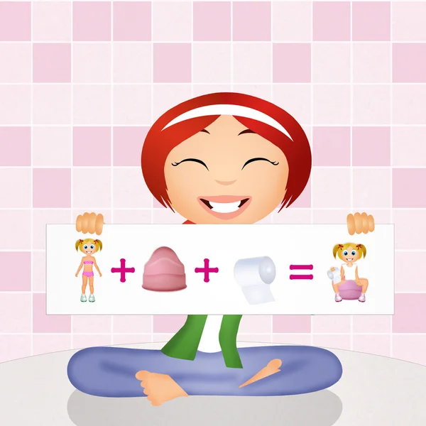 Potty training education — Stock Photo, Image