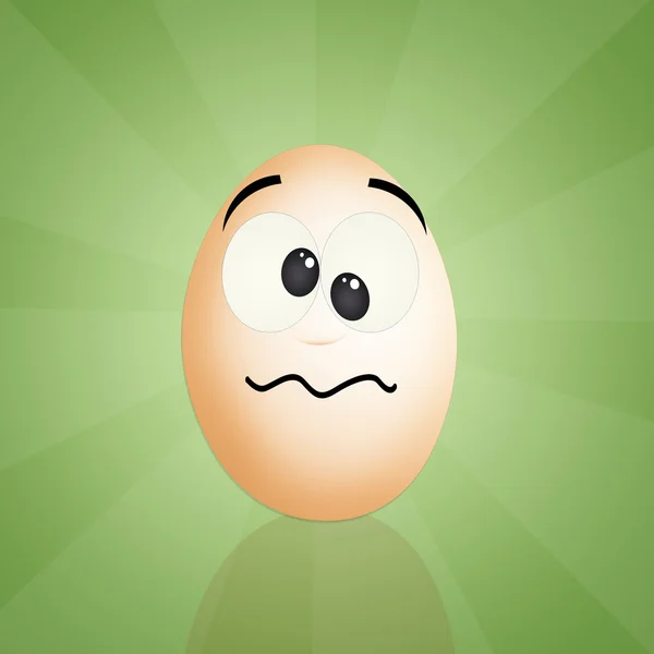 Egg with funny face — Stock Photo, Image