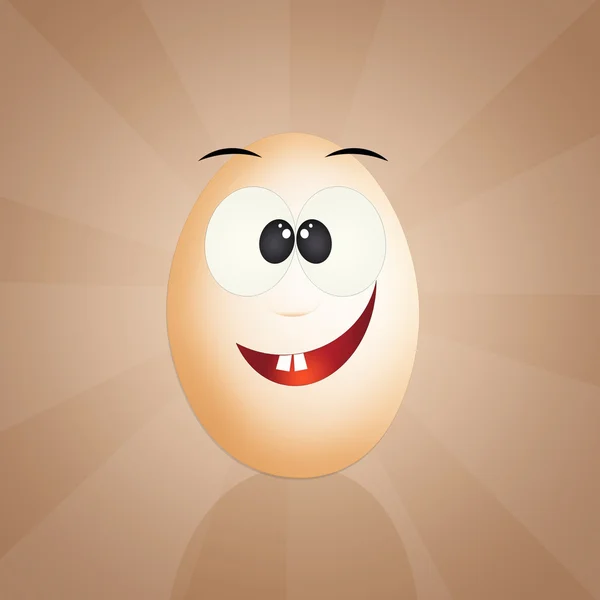 Egg with funny face — Stock Photo, Image