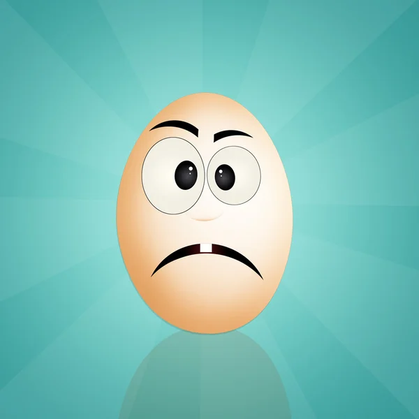 Egg with funny face — Stock Photo, Image