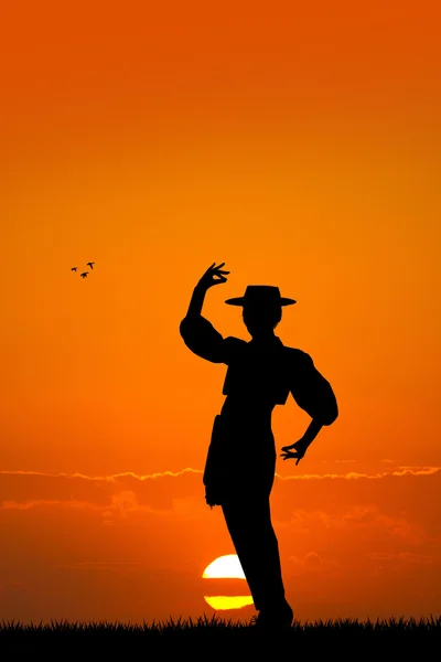 Mann tanzt Flamenco — Stockfoto