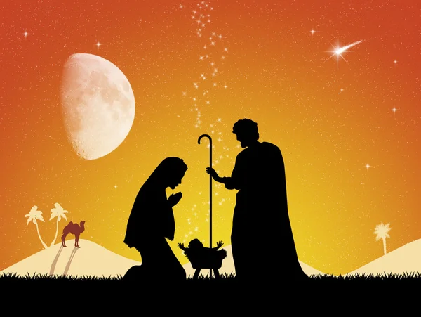 Christmas Nativity scene — Stock Photo, Image