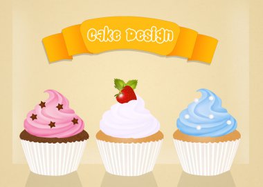 süslemeleri ile cupcakes