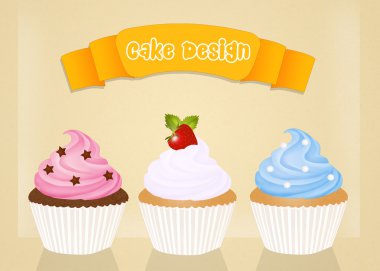 süslemeleri ile cupcakes