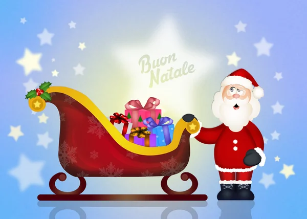 Slitta di Babbo Natale — Foto Stock