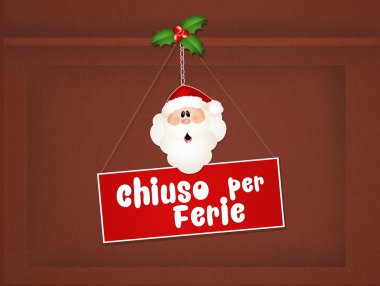 Noel tatili için kapalı