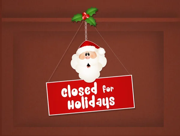 Closed for Christmas holidays — Stock Photo, Image