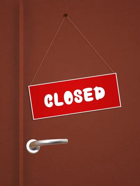 Closed sign on door — Stock Photo, Image