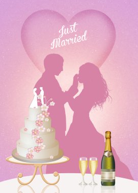 Gelin ve damada kadeh kaldıralım.