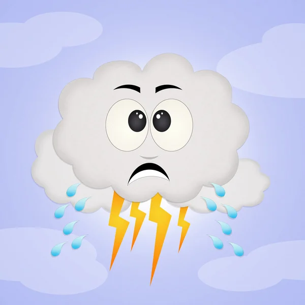 Смешные иконы погоды — стоковое фото