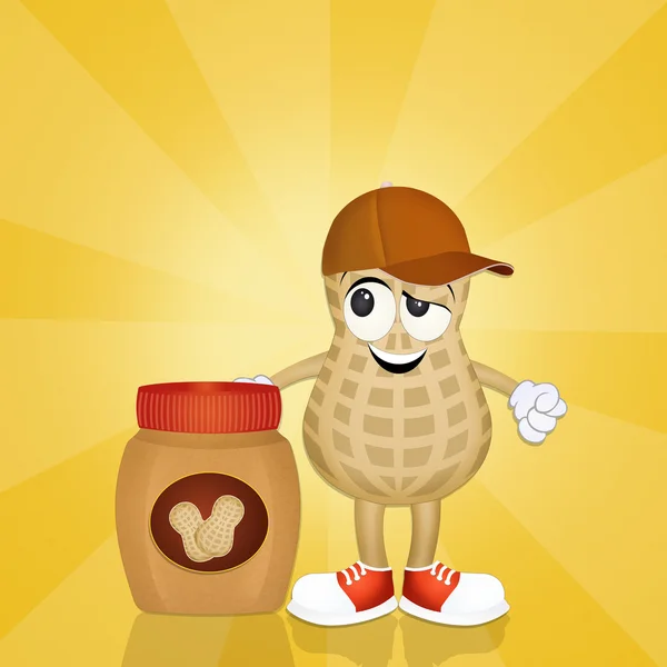 Funny peanut butter — Stock Photo, Image