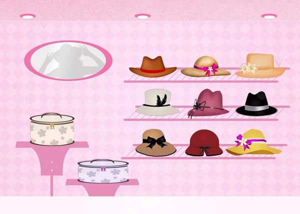 Shop of hats — Stock Photo, Image