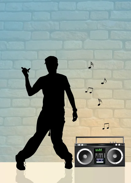 Man dancing hip hop — Stock Photo, Image