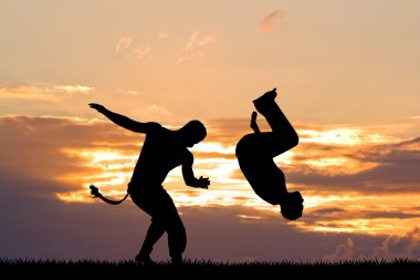 gün batımında Capoeira