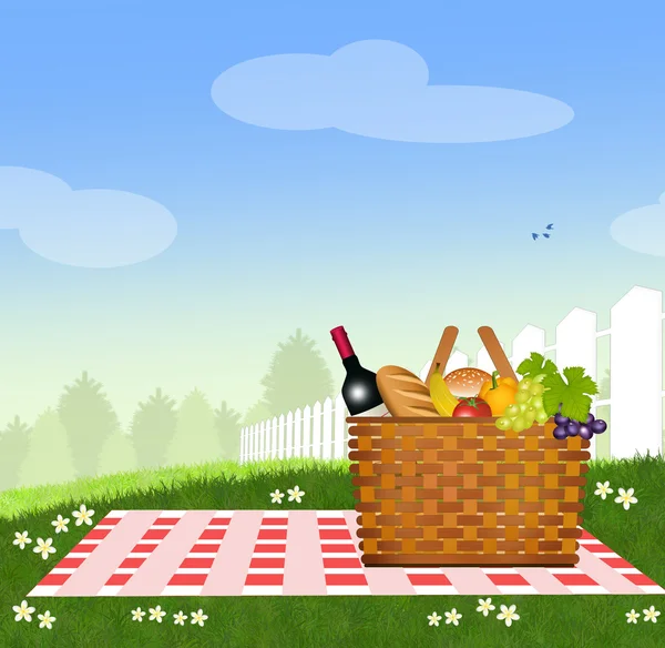 Picnic in primavera — Foto Stock