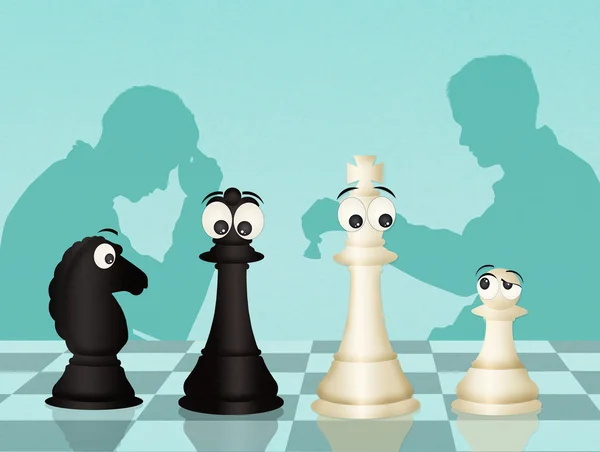 Vicces sakk játék — Stock Fotó