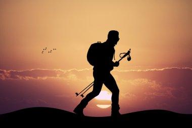 Dağı'nda kış aylarında trekking