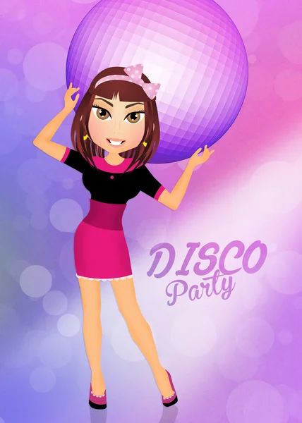 Girl dancing in the disco — Stock Photo, Image