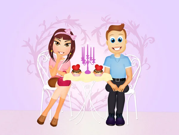Romantic dinner for two — Stock Photo, Image